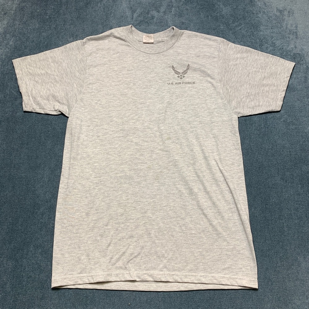 Vintage Unicor Us Air Force T-Shirt Mens Medium Gray Graphic Logo Short Sleeve